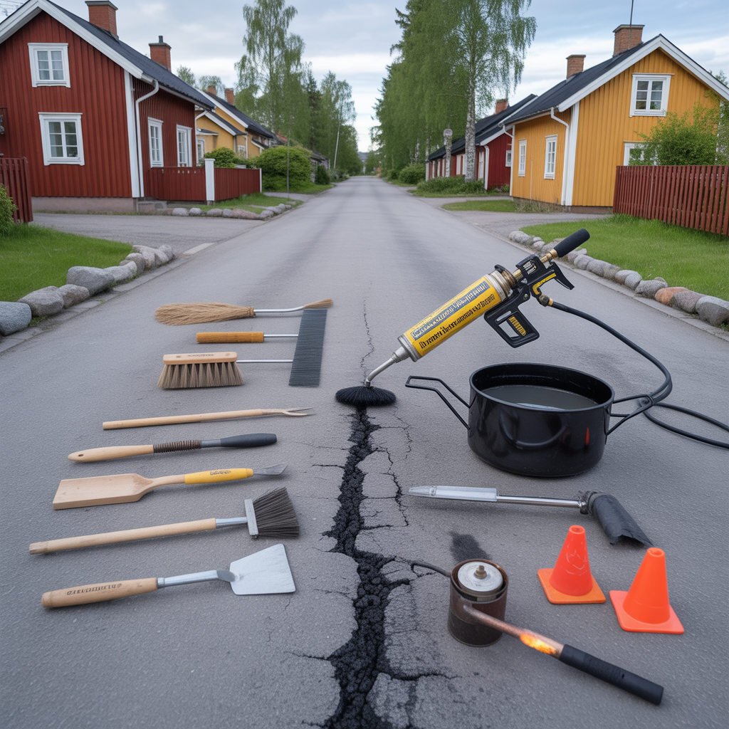 laga sprickor i asfalt guide till verktyg och steg for steg