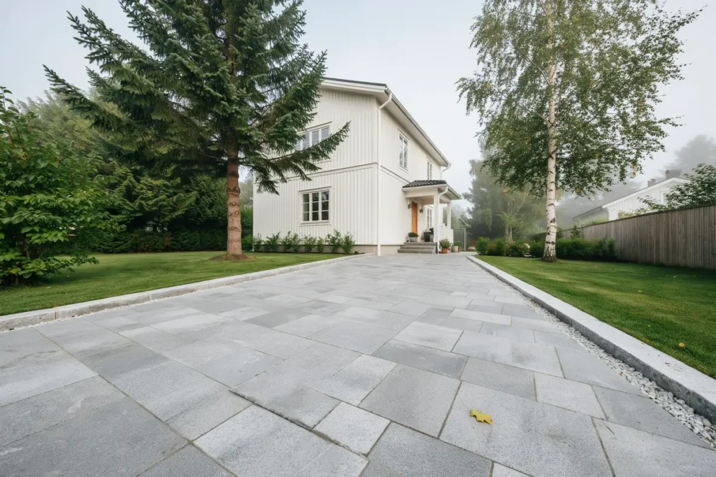 renovering av uppfart med marksten och kantsten i jakobsberg j rf lla